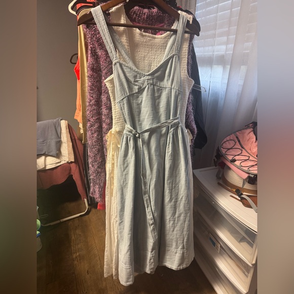 Free People Merrick Midi Dress in Niagara Mist Size Small NWOT Retail $148 - Picture 5 of 10
